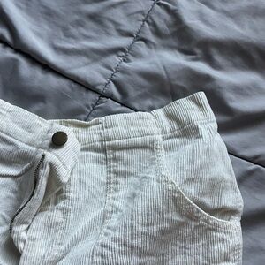 Women’s High Waist White Corduroy Shorts